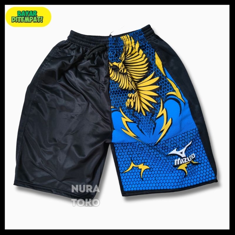 Celana Sport Pendek Pria Volley bulutangkis Bahan Lotto tebal Ukuran XL - Kolor olahraga Motif keren