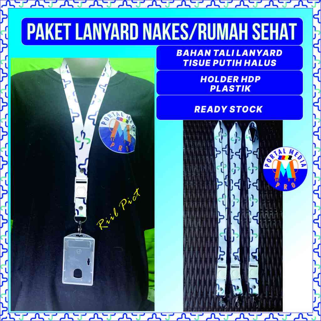 

Paket Lanyard ID Card Nakes/rumah sehat holder HDPE