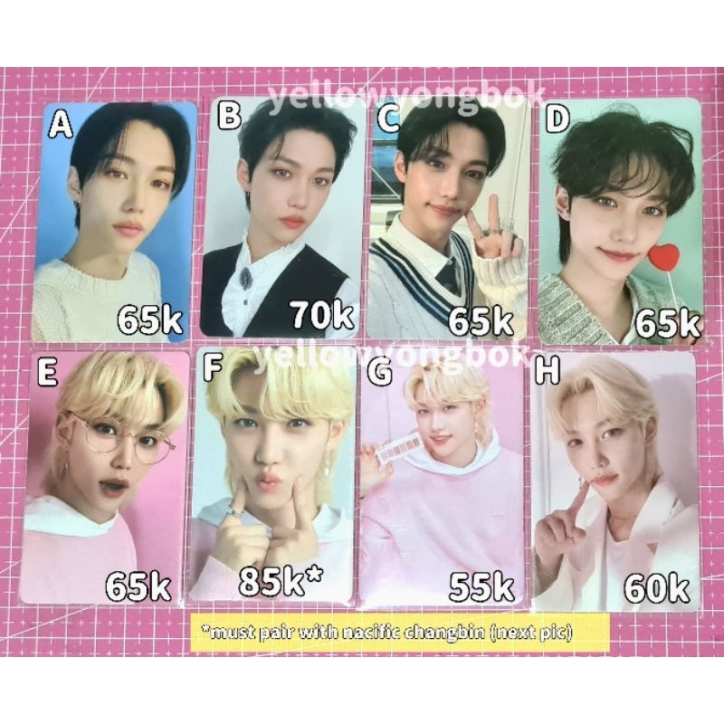 Felix Han Jisung Changbin Bang Chan Hyunjin Lee Know I.N Seungmin Stray Kids Nacific PC R3 R7 R4 R11