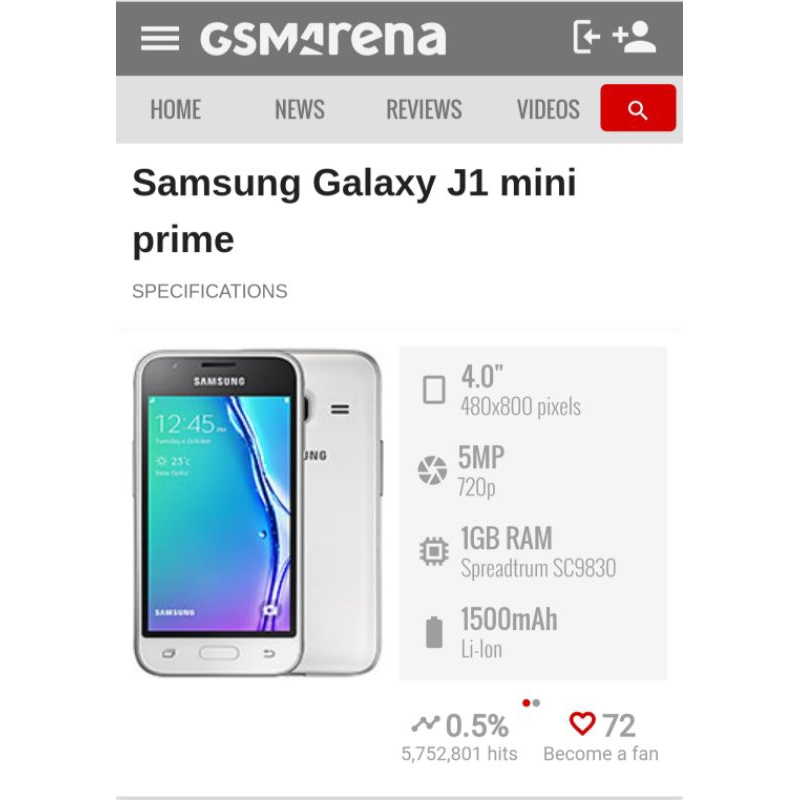 Samsung J105f ( J1 Mini ) bekas / second