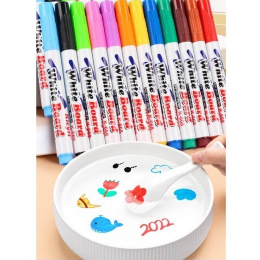 

MK - COD Magical Whiteboard Colorful Marker Water Floating Spidol Mengapung Air