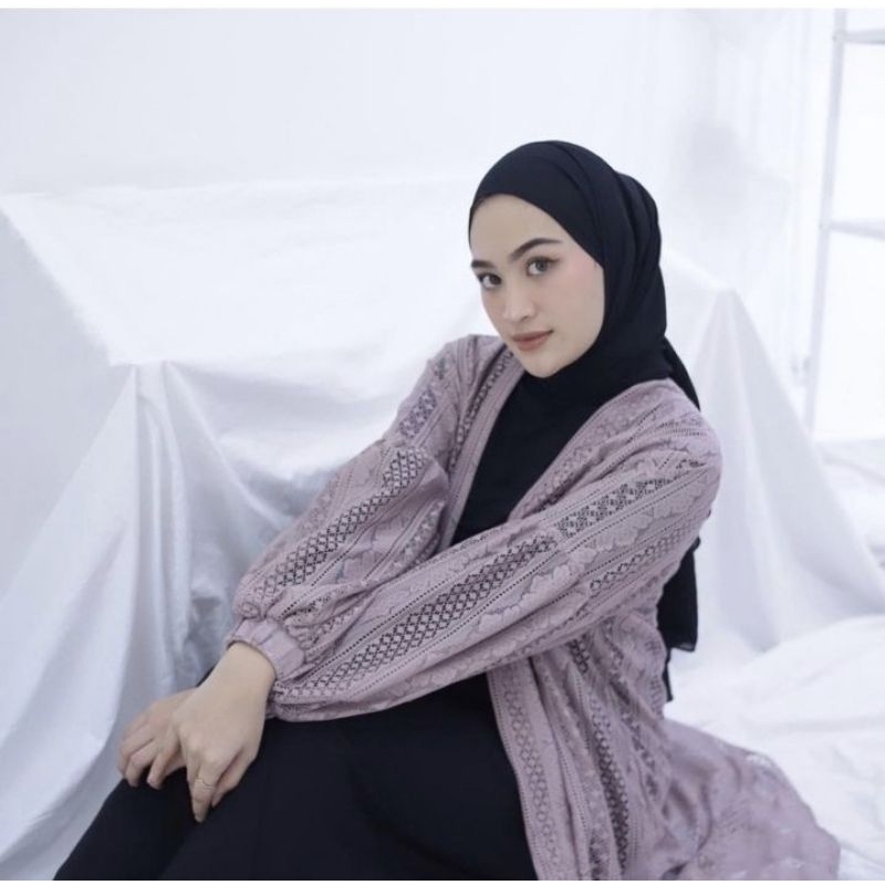 Outer Brokat Kondangan | Outer Wanita Kekinian | Outer Lengan Balon | Baju Atasan Wanita