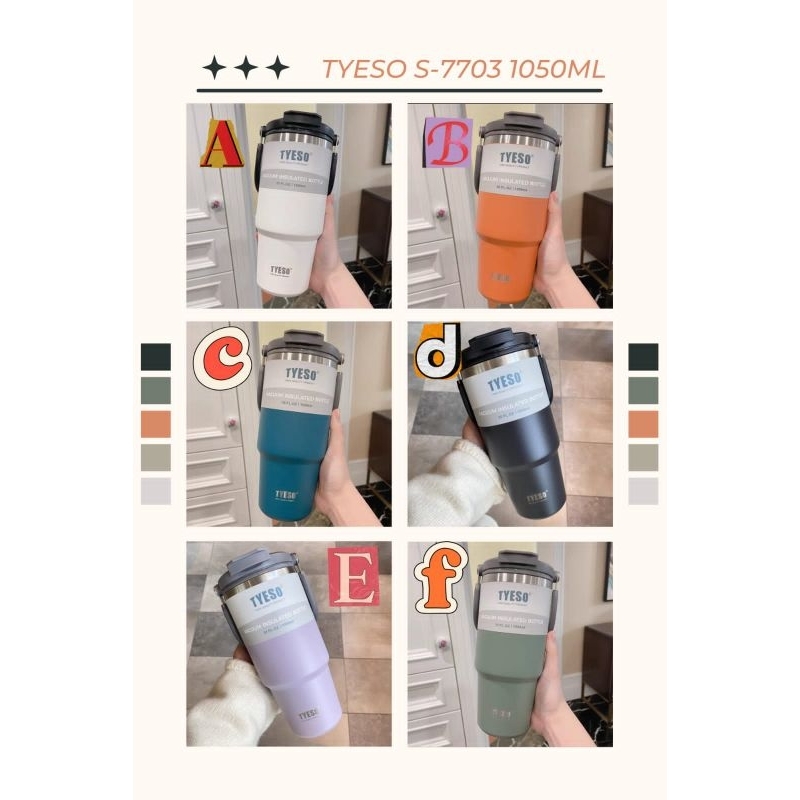 TYESO VACUUM BOTOL WITH HANDLE TYESO Tyeso 8826 600mlTyeso 8827 750ml
Tyeso 8828 900ml
Tyeso 8829 10