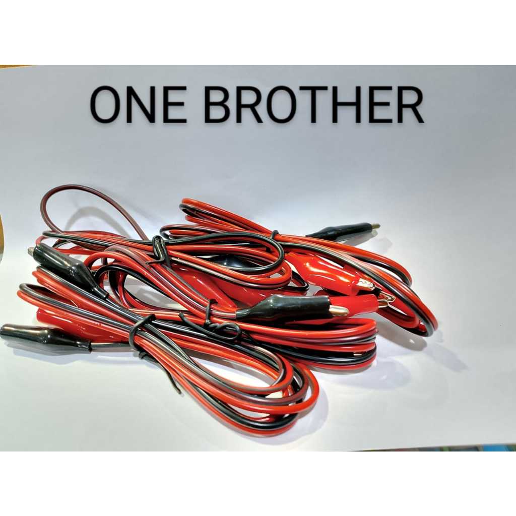 KABEL JEPIT BUAYA POWER SUPPLY KECIL 100CM K-818 MERAH