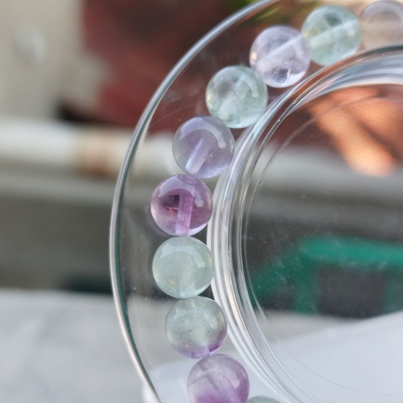 Gelang Colorful Fluorite Crystal Natural Batu Alam