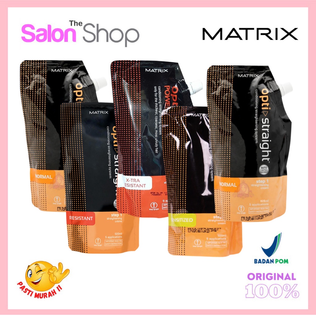 Ready Stok Matrix OPTI STRAIGHT Step 1 500ml Matrix Smoothing Matrix Obat Pelurus Rambut Matrix OPTI