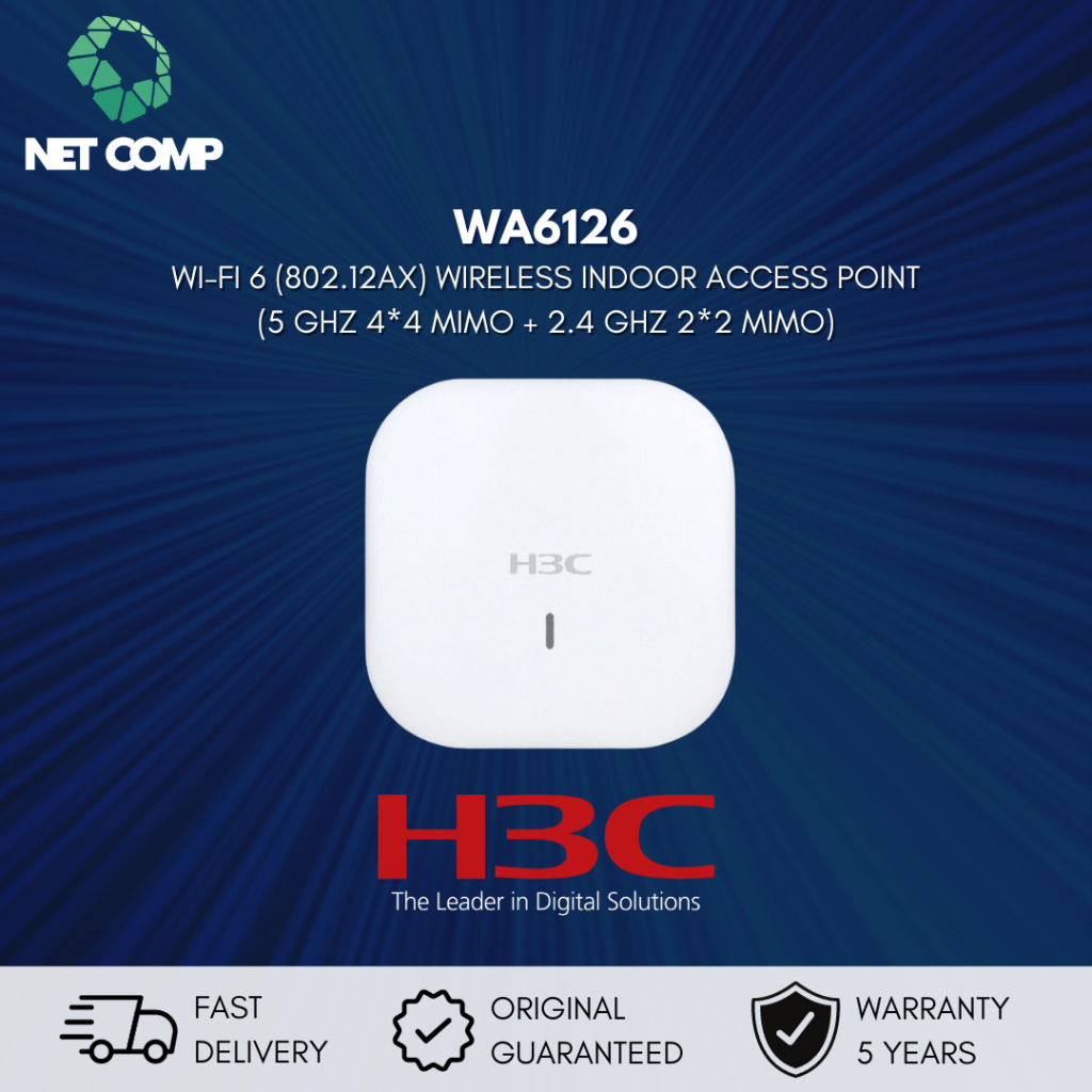 H3C WA6126 EWP-WA6126 Wi-Fi 6 Internal Antennas 6 Streams Dual Radio 802.11ax/ac/n High Density Indo