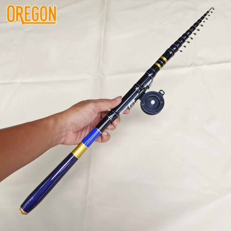 Joran tegek kolong custom Oregon carbon 450 + Reel