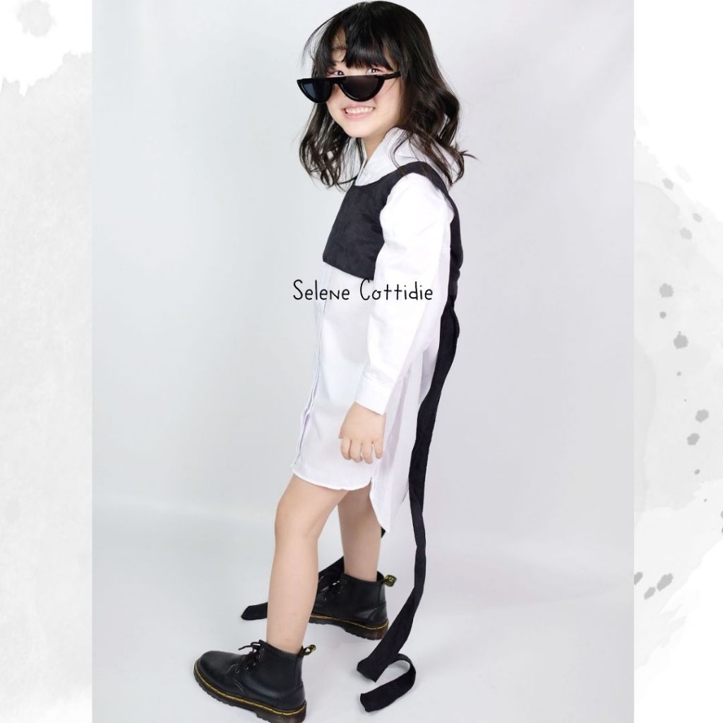 Selene Cottidie - Korean Vest / Rompi Korea / Rompi anak perempuan / Dress Korea Anak / Baju Dance A