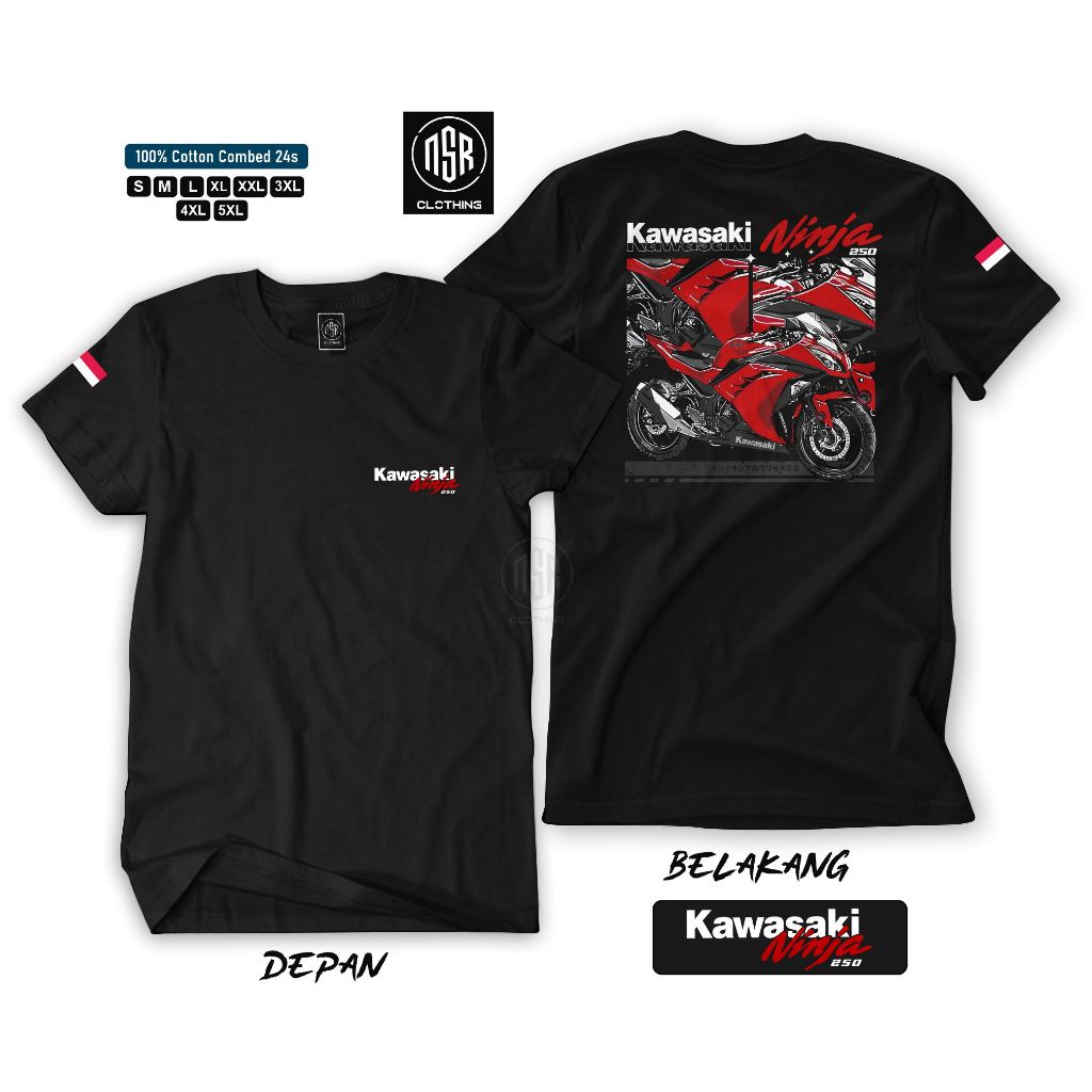 T-shirt kawasaki Ninja/baju ninja 250 fi/kaos ninja/kaos kawasaki