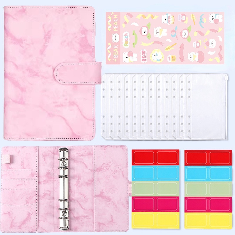 

Bisa COD A6 Pengikat Marmer PU Anggaran Planner Isi Ulang Notebook Cover 12 Pcs PVC Kantong Ritsleting Uang Kertas Amplop Buku serbuuu !