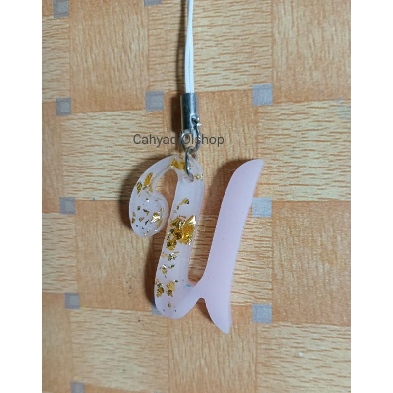 gantungan hp huruf mini resin lucu aksesoris hp hiasan mini