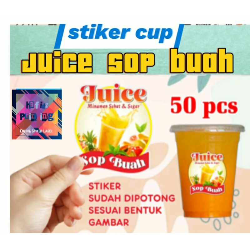 

Stiker Cuting Juice Sop Buah isi 50pcs bisa COD