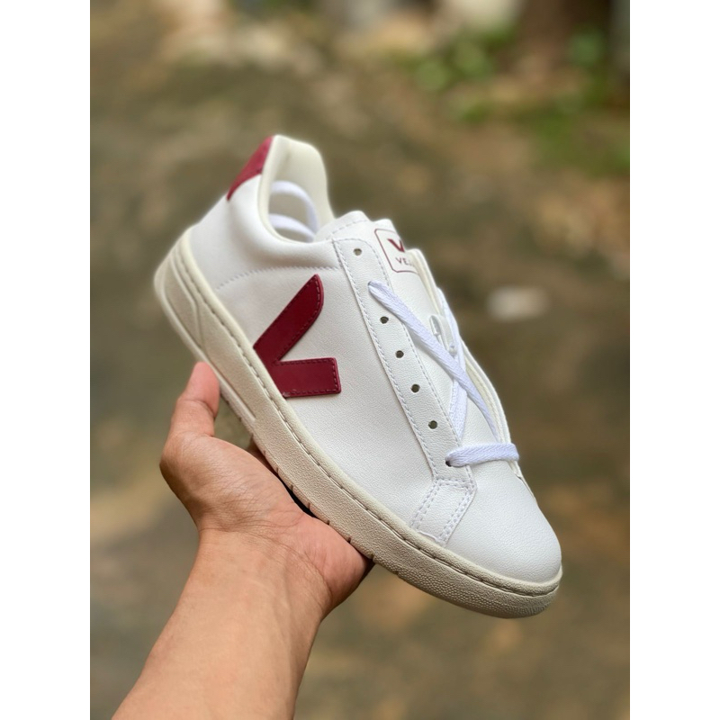 VEJA URCA LEATHER "WHITE MARSALA" ORIGINAL