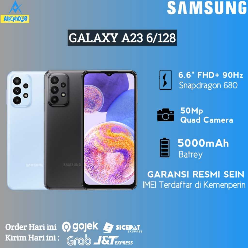 Samsung Galaxy A23 6/128 Gb Garansi Resmi Samsung Hp Terbaru 6/128