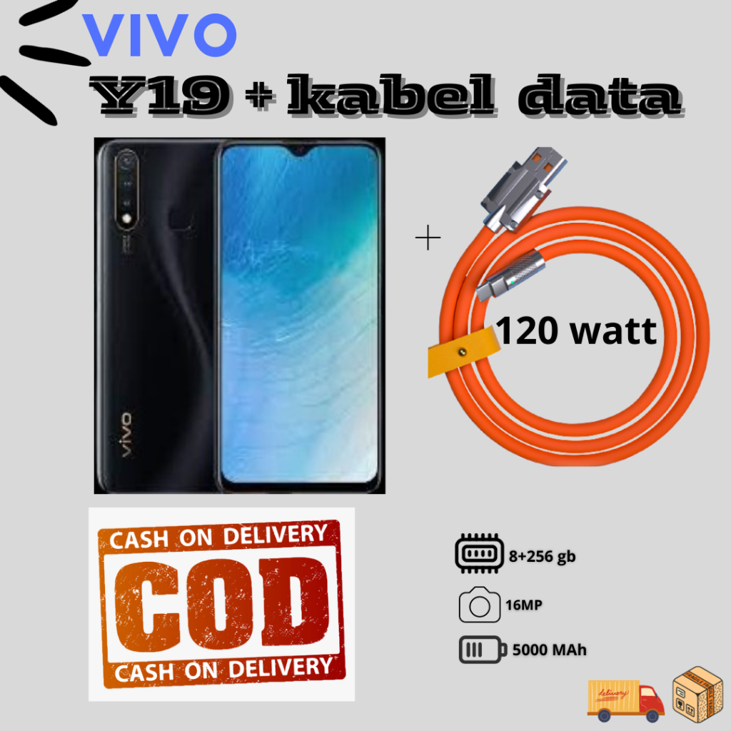 HP VIVO Y19 RAM 8/256GB NEW FULLSET GARANSI 1 TAHUN
