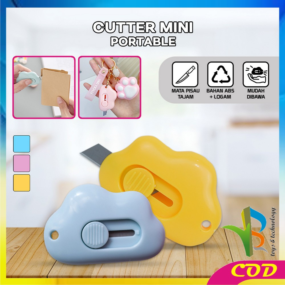 

RB-C953 Cutter Mini Lucu Bentuk Awan / Pisau Kartun Alat Bantu Potong Kertas Alat Tulis Kantor / Pisau Cutter Mini Model Awan Cutter Portable