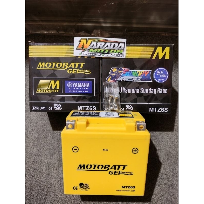 AKI MOTOBATT MTZ6S TEKNOLOGI NANO GEL AKI KERING MOTOR SUZUKI SATRIA FU  AKI MOTOBATT SATRIA FU MTZ6