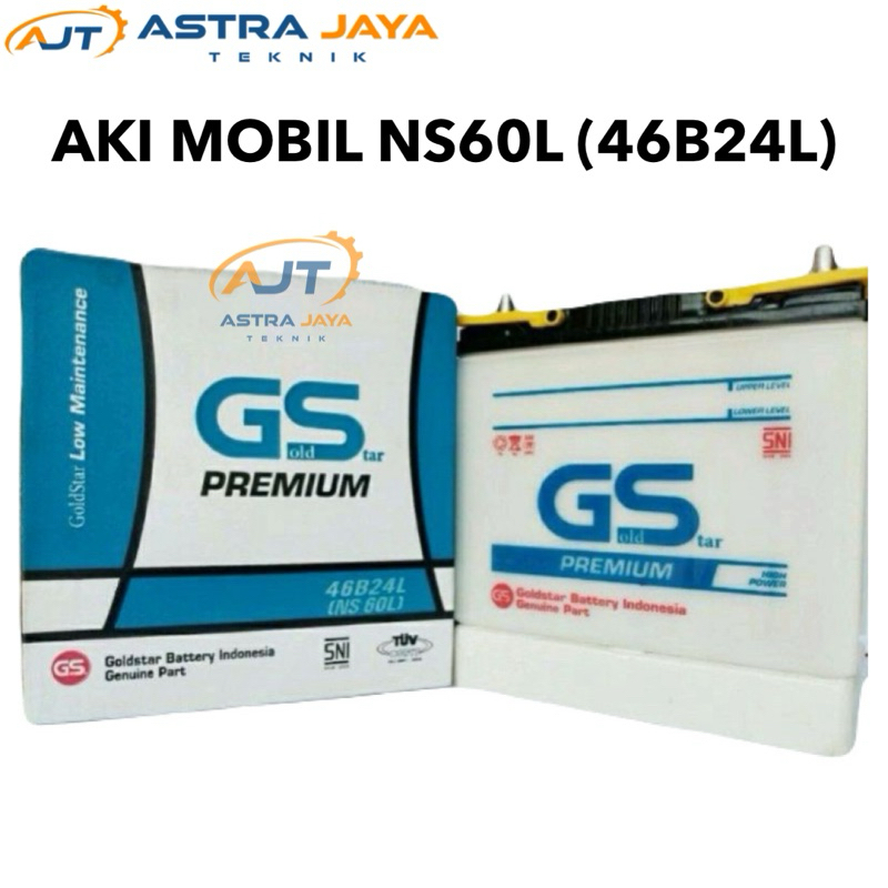 Aki Mobil GS Premium NS60L (45Ah) Accu Livina, Latio, Voxy