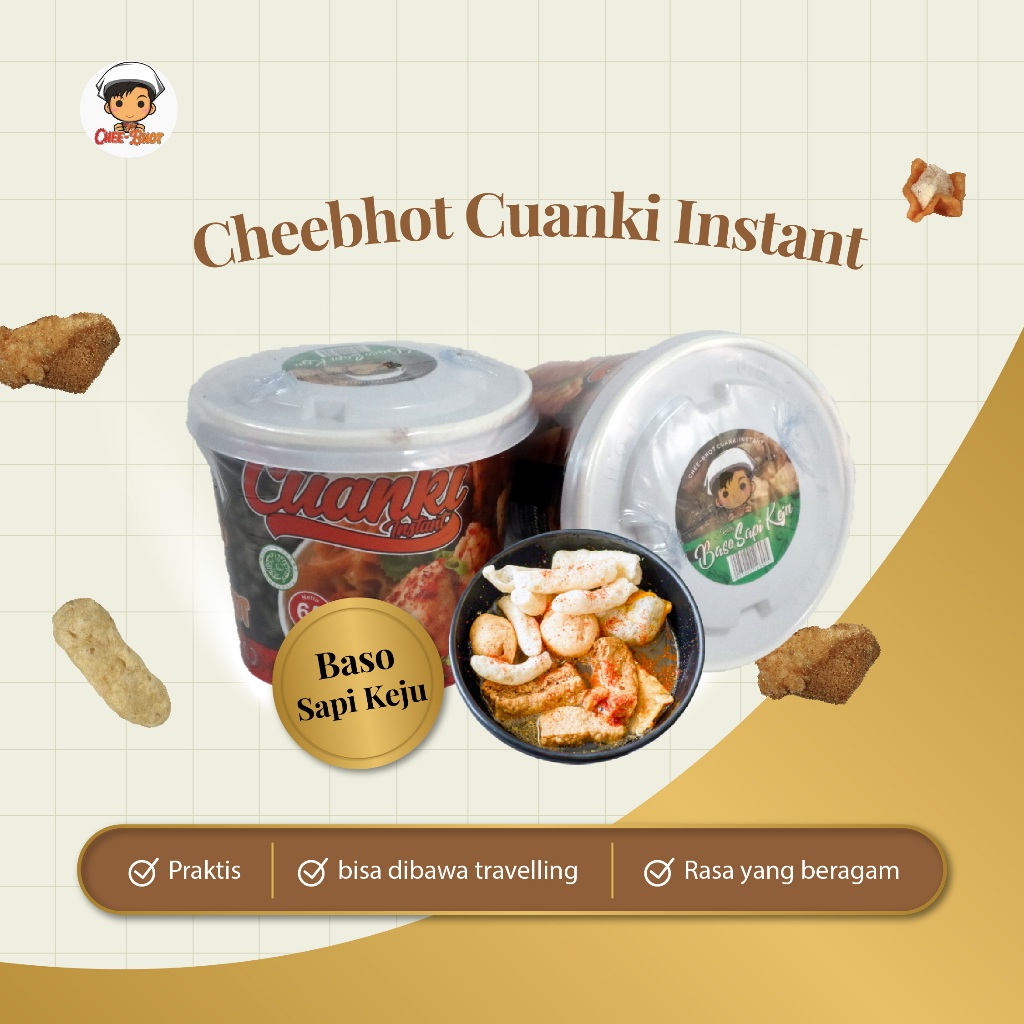 

Cheebhot Cuanki instan Baso Keju 65gr