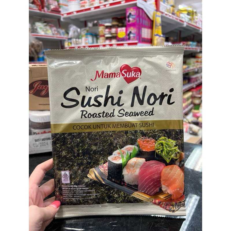 

Sushi Nori Mamasuka Roasted Seaweed 20gr (10lembar)