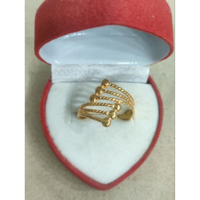 cincin silang kipas 2 gram emas muda