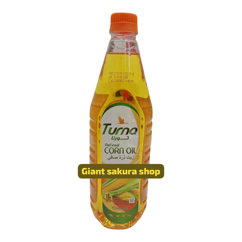 

Turna Corn Oil, Turna Minyak Jagung Murni (Pure Refined Corn Oil) 1 L