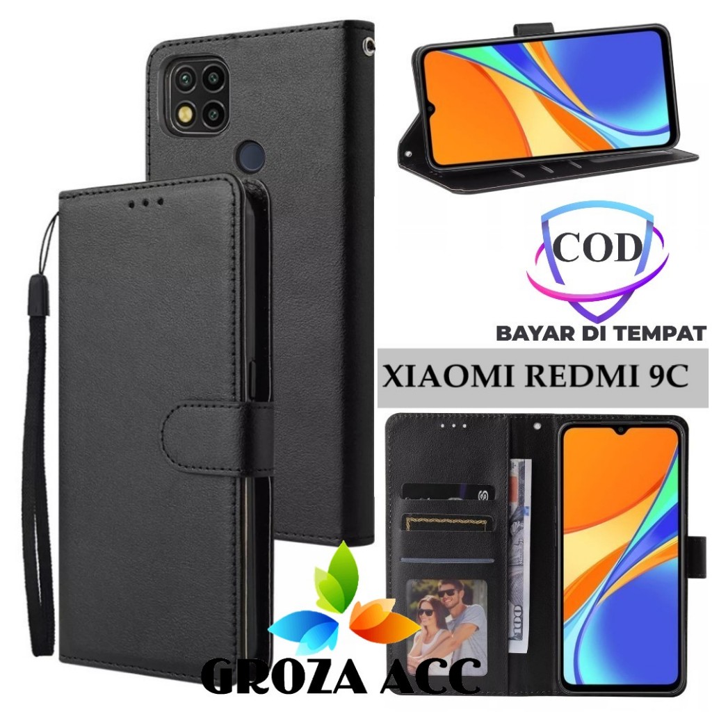Flip Case XIAOMI REDMI 9C Case Wallet Kulit Casing Dompet Case Wallet Leather Flip Case XIAOMI REDMI