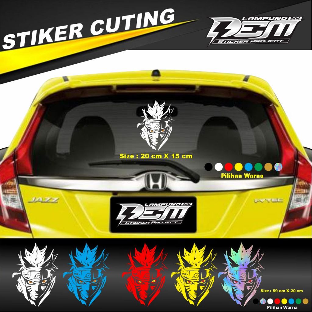 STIKER KACA BELAKANG NARUTO STIKER VARIASI MOBIL KEREN BERKUALITAS