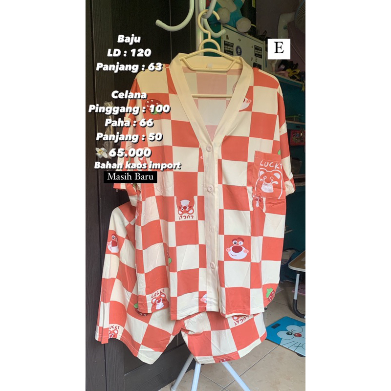 JUAL BAJU TIDUR IMPORT HOTPANS HP LOTSO DASTER CRINCLE KAOS