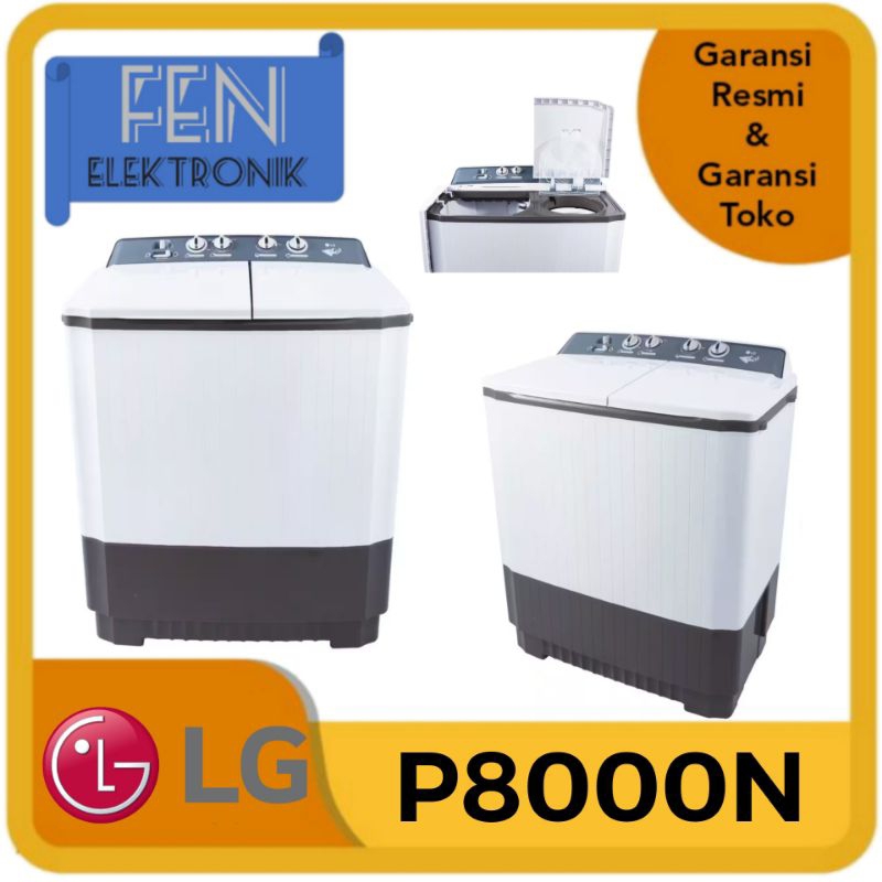 Mesin Cuci LG 2 Tabung P8000N LG mesin cuci 8kg P8000N Mesin Cuci 2 tabung P800N