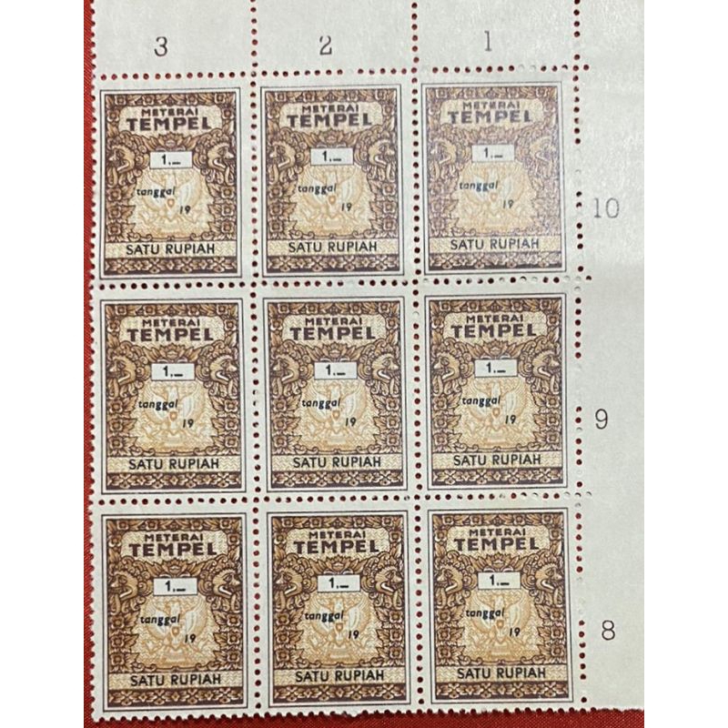 

1 potong materai tempel kuno 1 Rupiah tahun 1960-1970 ASLI