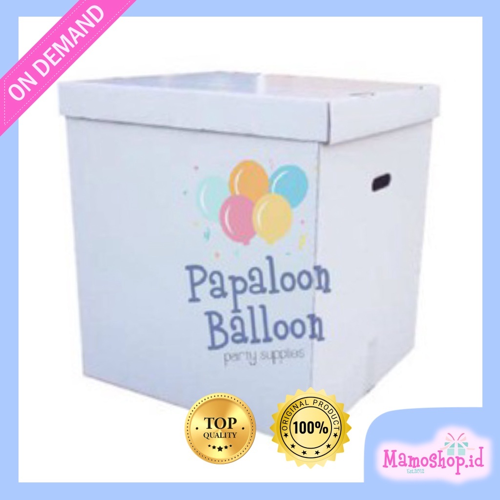 

BOX ONLY balon surprise box putih 60 x 60 x 60cm box only kotak box surprise box jumbo