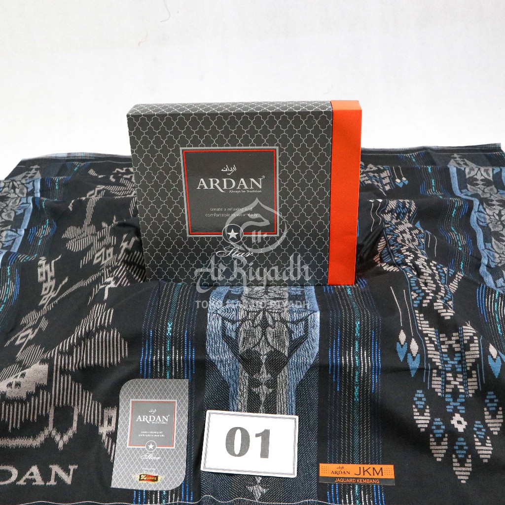Sarung Ardan Star Motif GTK STK TKP JKM DKM KDS Jacquard Songket Gunung Timbul Hitam Putih Warna