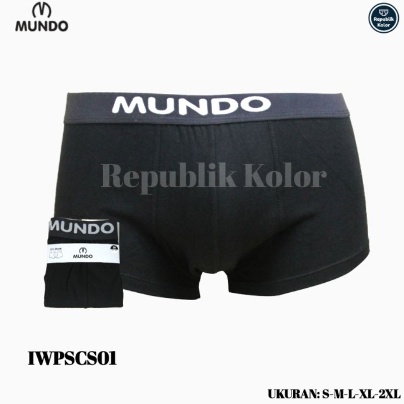 Celana Boxer Pria Mundo IWPSCS01 | ISI 1 PCS | Bahan Katun