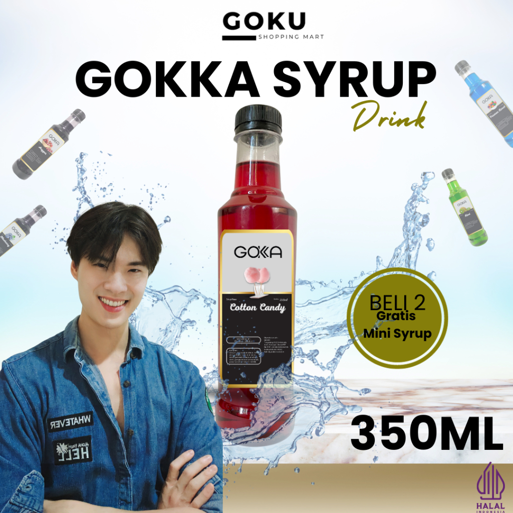 

Minuman Sirup 350ml Gokka Syrup Rasa Cotton Candy