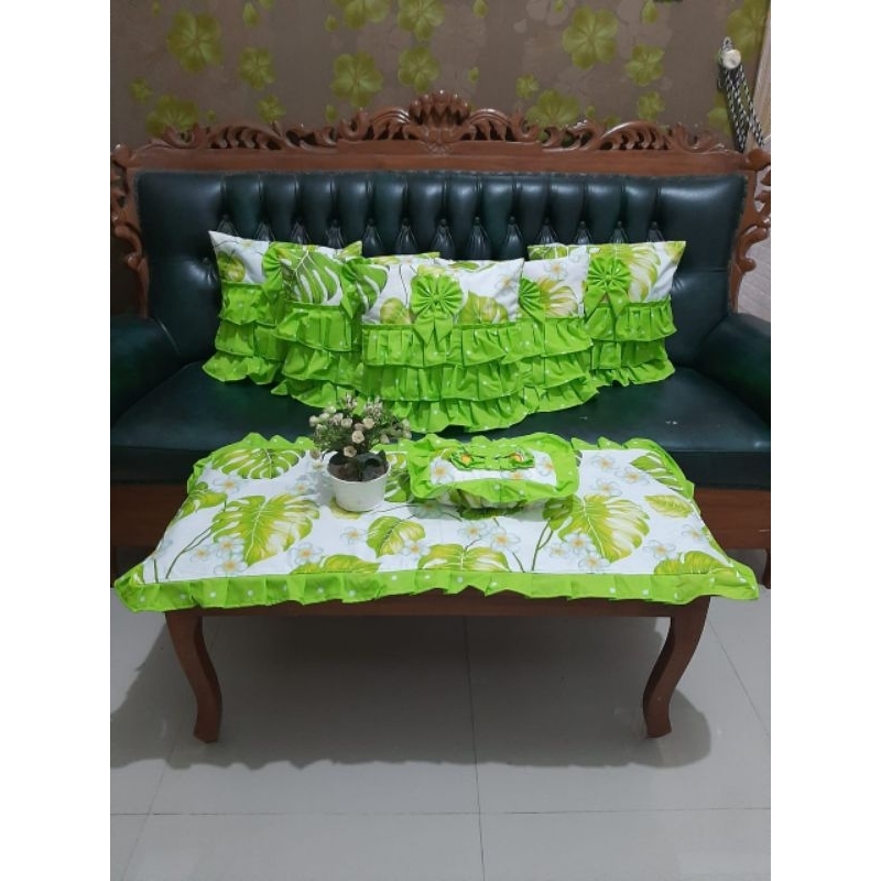 SET SARUNG BANTAL SOFA ,TAPLAK MEJA