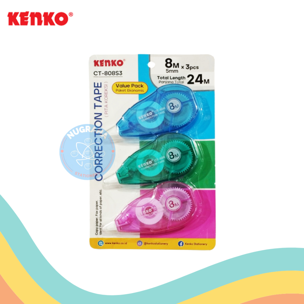 

CORRECTION TAPE KENKO CT-808S3 (1 SET)