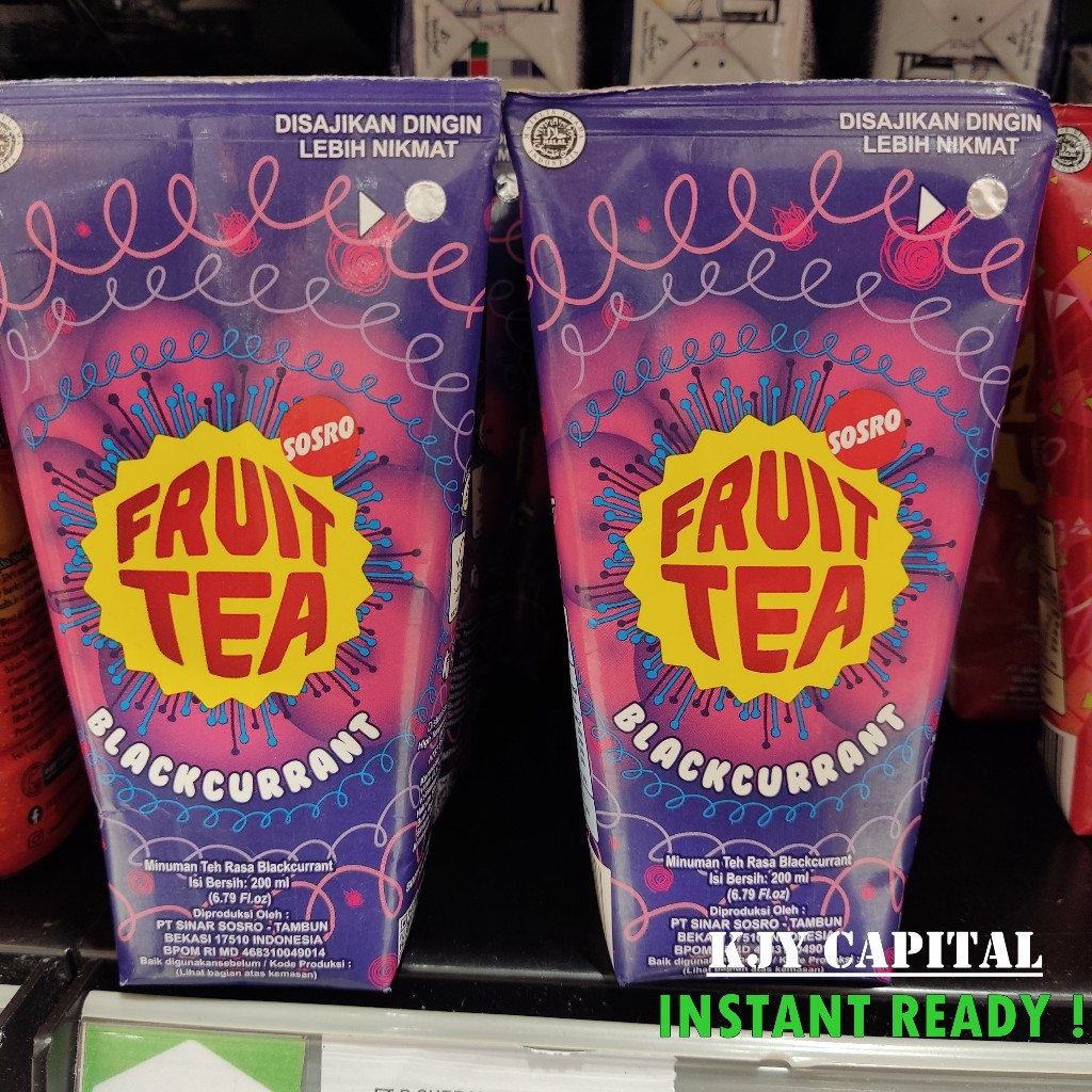 

MINUMAN TEH FRUIT TEA BLACKCURRANT 200ML / FRUITTEA ANGGUR / FRUITY