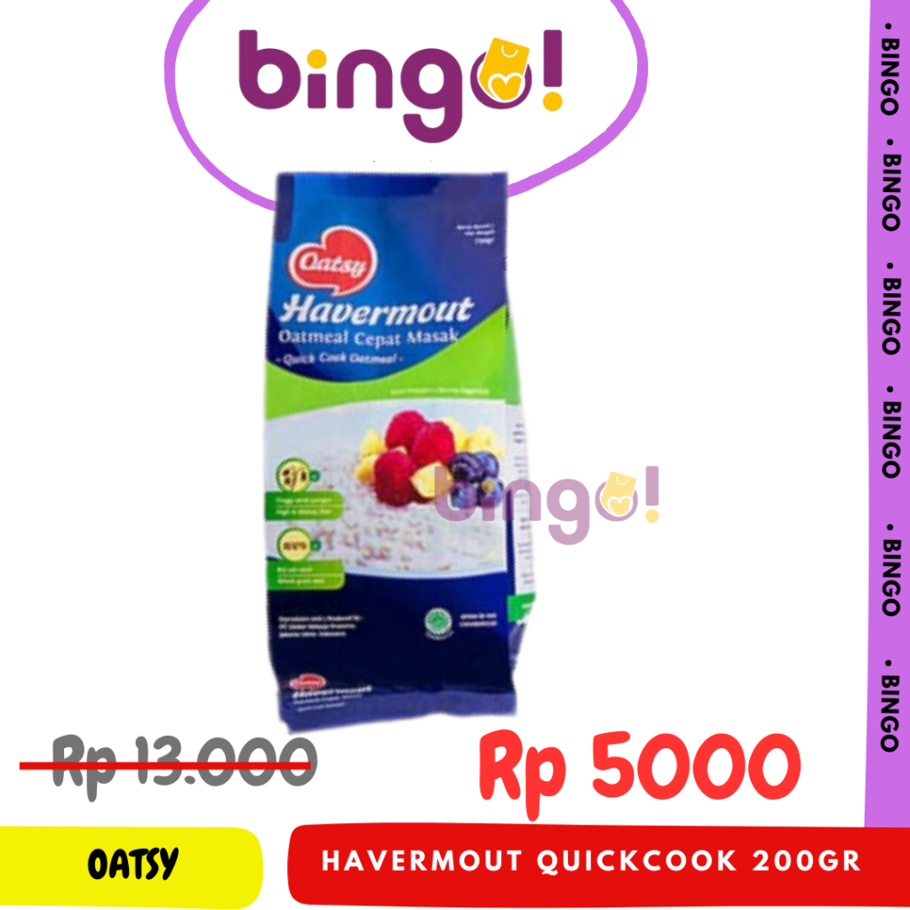 

Oatmeal Oatsy havermout oatmeal quick cook200g