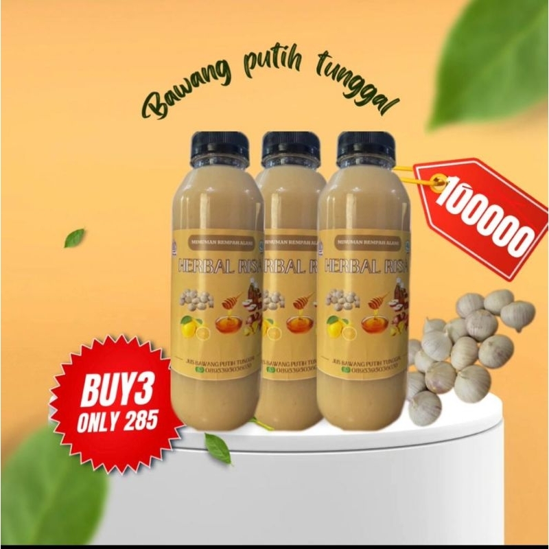 

JUS BAWANG PUTIH TUNGGAL|GARLIC JUICE|JAHE|LEMON|DAYA TAHAN TUBUH