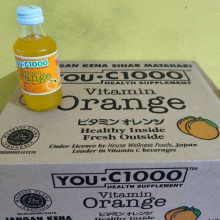 [KODE MJ9S9] You C 1000 / UC 1000 / You C1000 Vitamin Orange / Lemon / Mango 140ml X 30 Botol