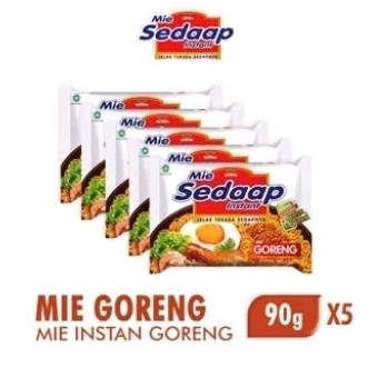 

Sedap mie instan goreng bag 90gr x5