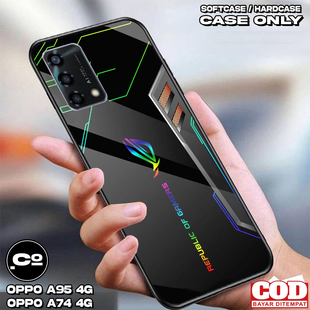 Case OPPO A95 4G / OPPO A74 4G - Casing OPPO A95 4G / OPPO A74 4G  [ ROG ] Silikon OPPO A95 4G / OPP