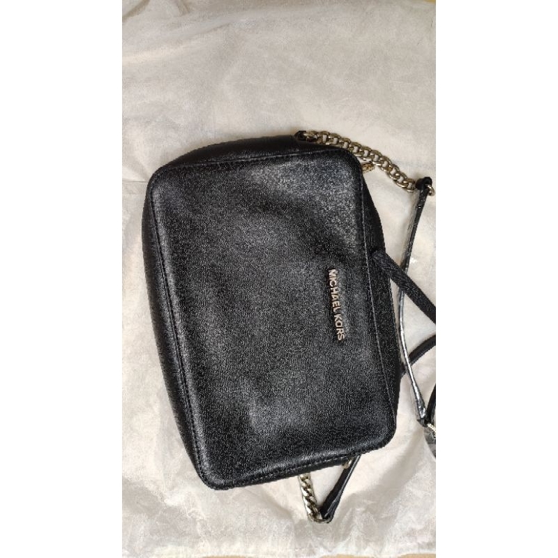 tas MK michael kors jet set black original authentic