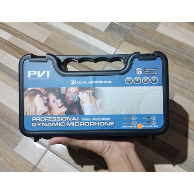 Mikrofon PVI isi 2 mic Beta 58s + 58s saklar