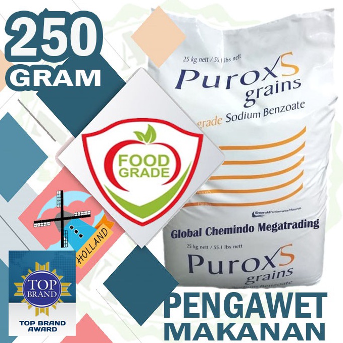 

modelTipe XAK814 Purox Original Sodium Benzoate 250gram Natrium Benzoat Food Grade Pengawet Makanan Minuman