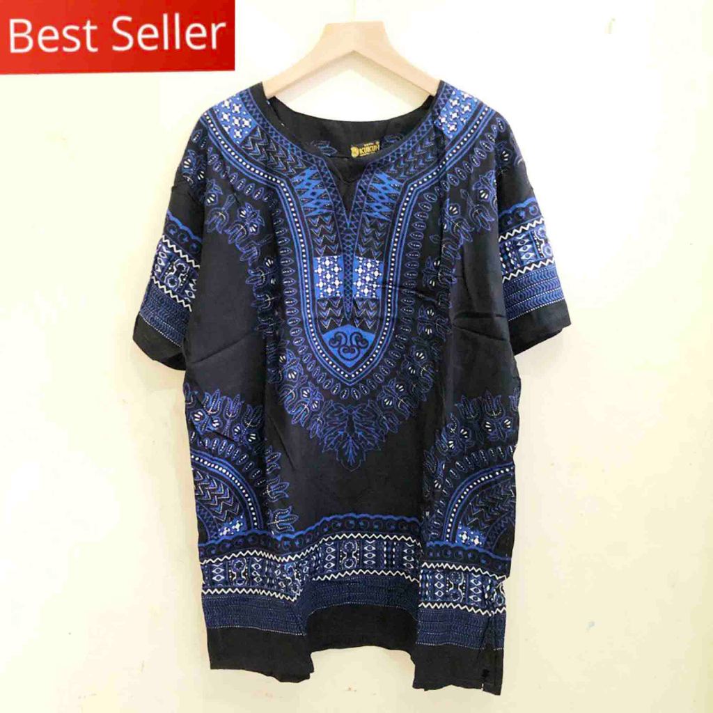 Baju etnik thailand hitam pria dan wanita - baju santai adem - kaos bali - baju pantai