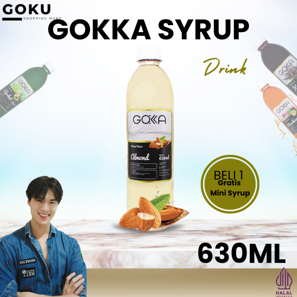 

Minuman Sirup 630ml Gokka Syrup Rasa Almond