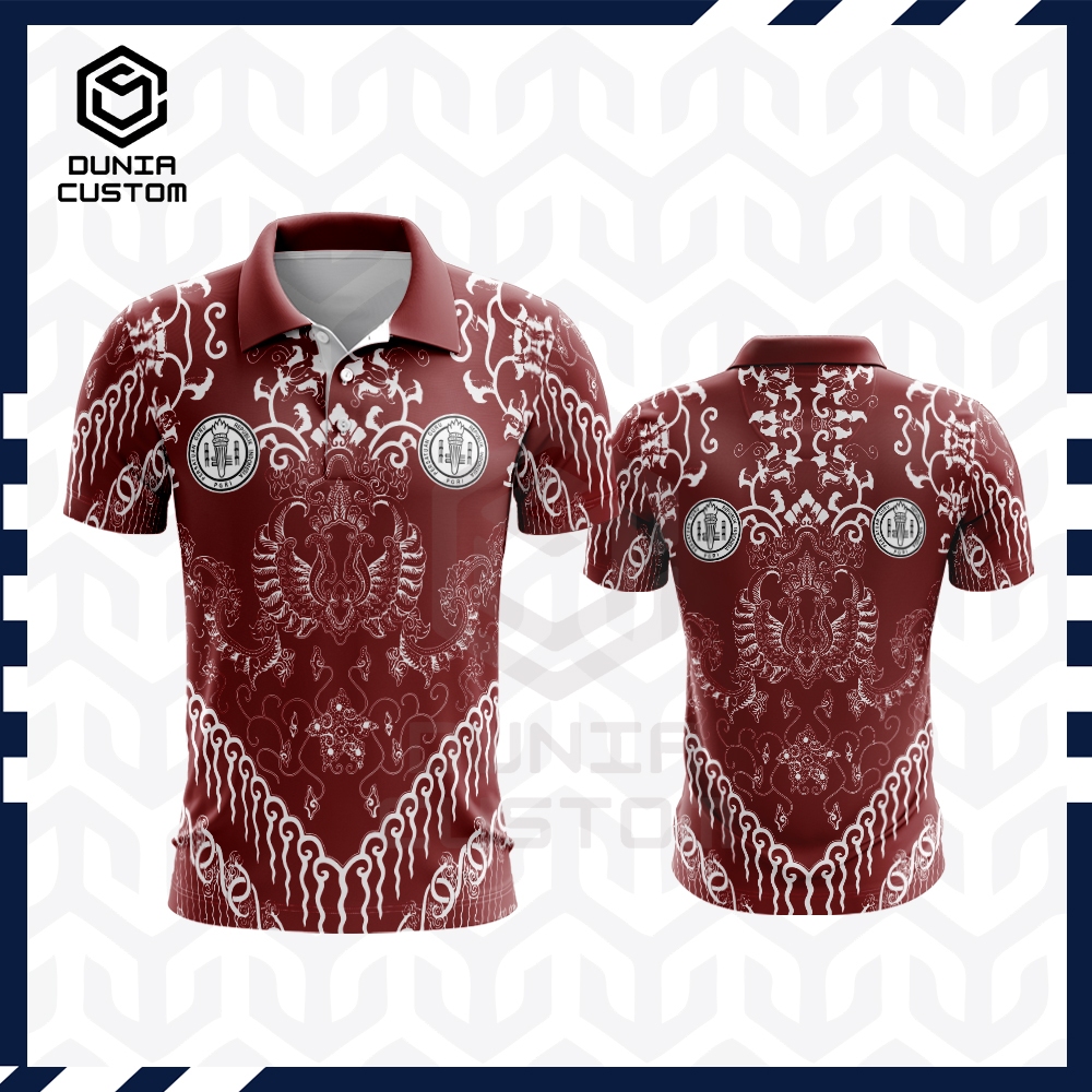 Baju Wangki Pria Motif Batik PGRI Keren / Kaos Jersey Pria Batik Guru PNS